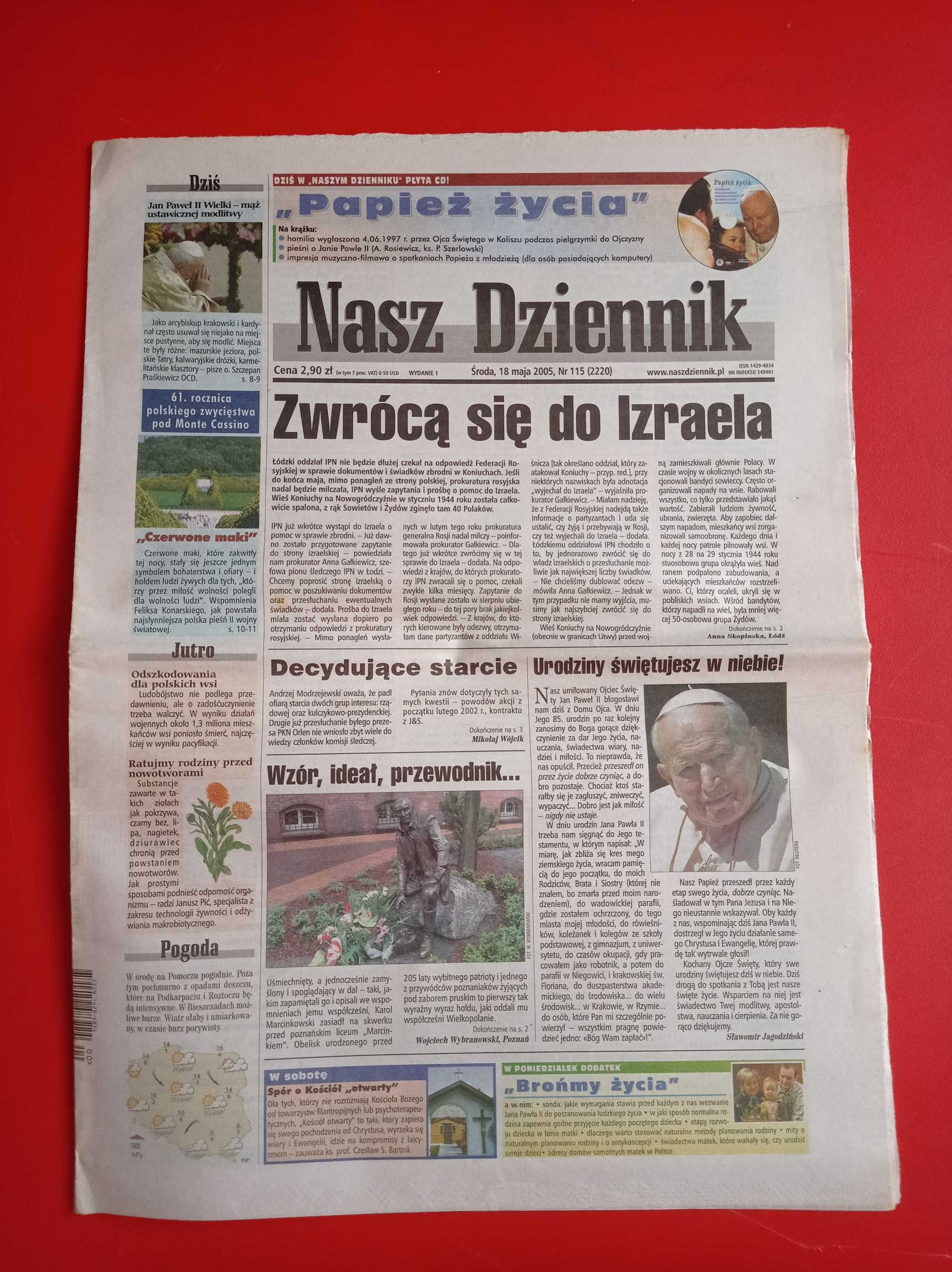 Nasz Dziennik, nr 115/2005, 18 maja 2005, Jan Paweł II