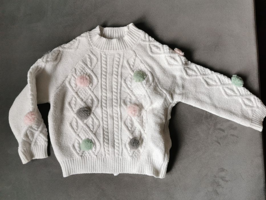 Sweter sweterek biały Primark r. 80