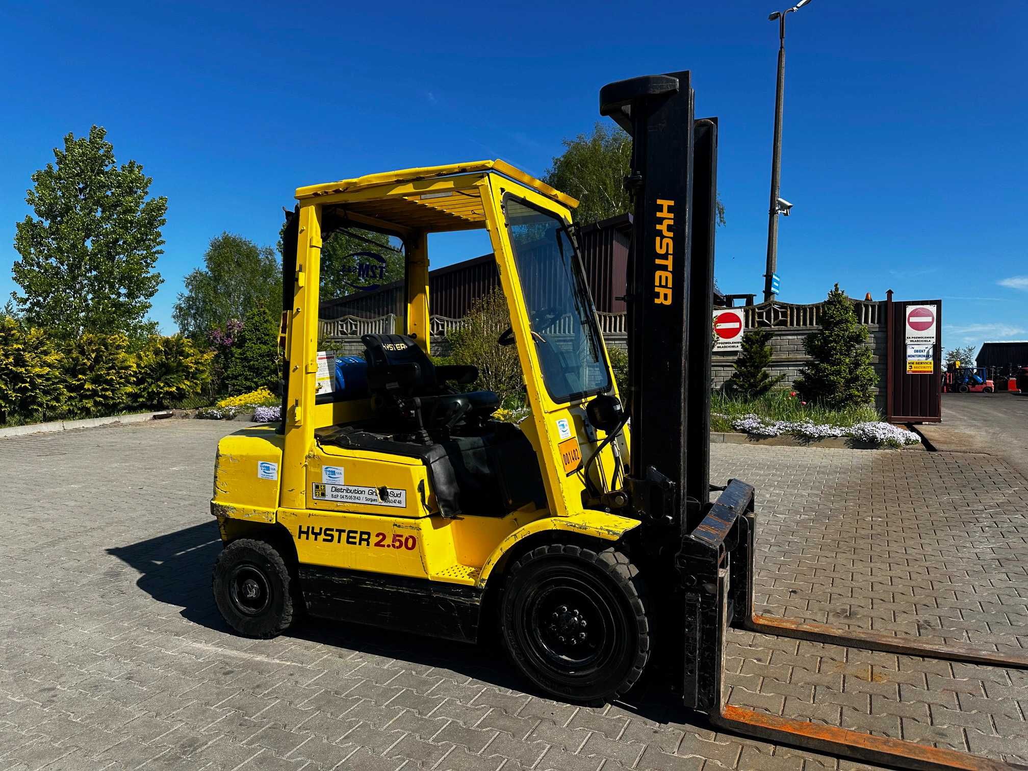 wózek widłowy HYSTER H2.50XM LPG przesuw pozycjoner wideł 2500kg 3.80m