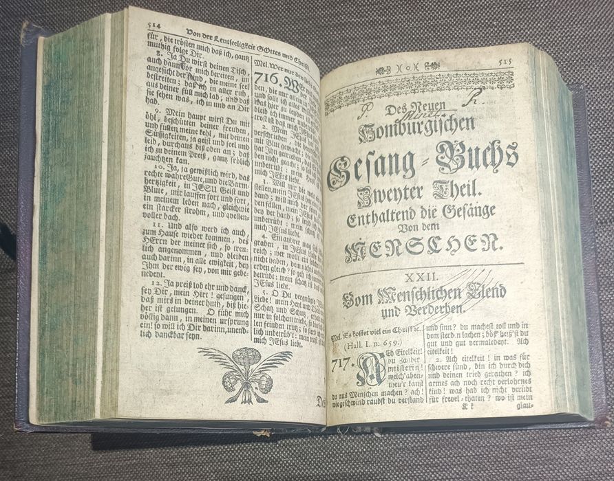 Unikat kolekcjonerski: „Hamburger Gesangbuch” z 1734 r. – Oryginał z e