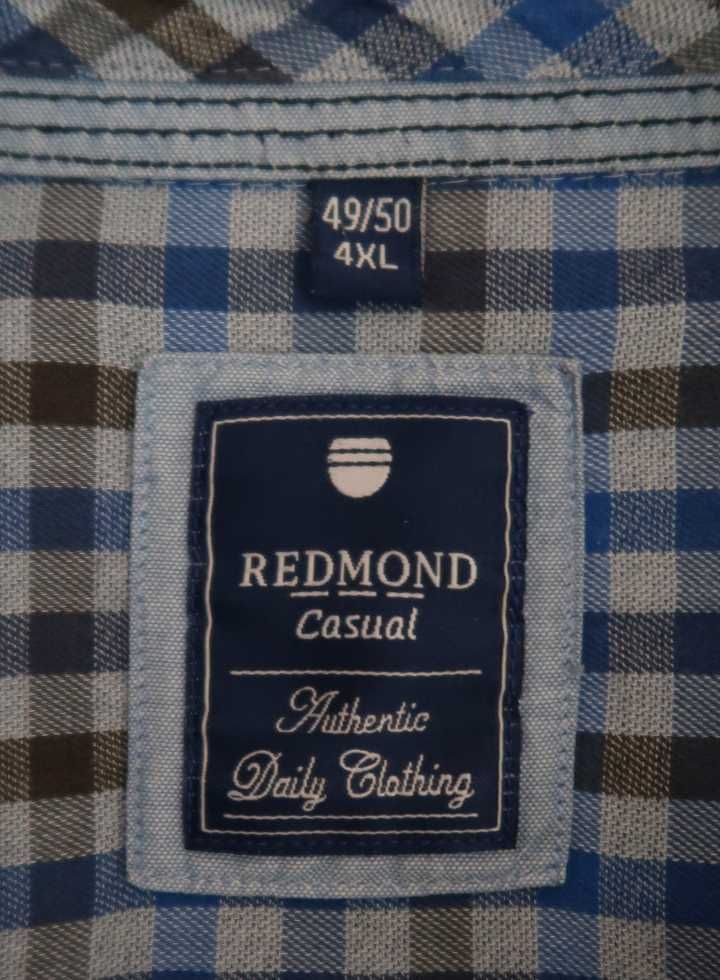 Redmond koszula męska w kratkę Rozmiar 4XL 49/50 casual 100% bawełna