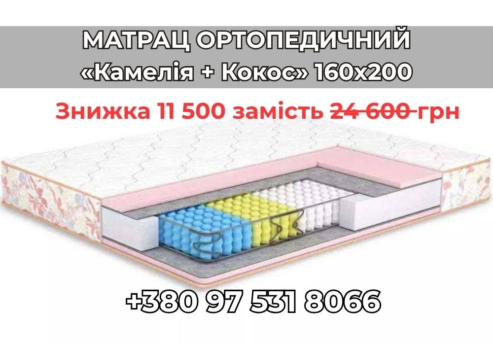 Матрац Камелія кокос — Pocket/Memo | Підбір моделі під ваші розміри