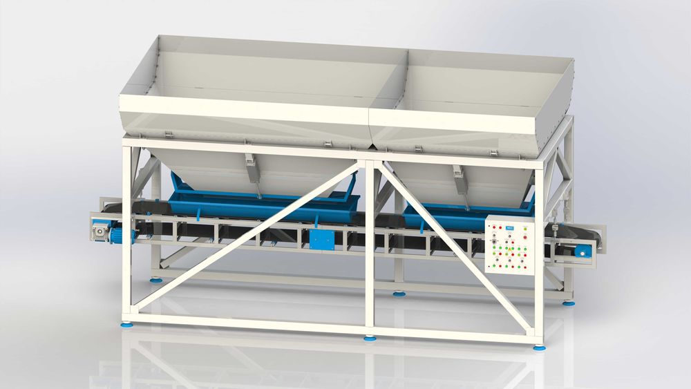 kosz zasypowy dozujący kruszywo ADM-1000  , Zespół ważąco dozujący