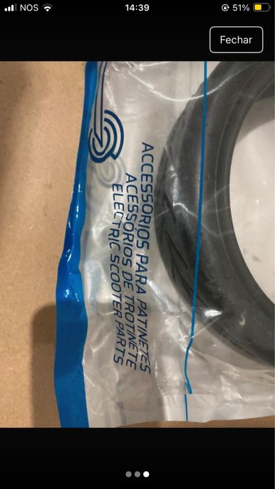 Pneu trotinete 8,5 Xiaomi sem camara de ar