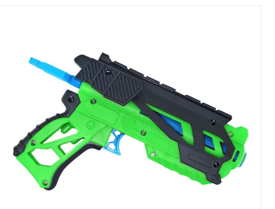 Зелений іграшковий пусковий дитячий пістолет для дартсу, пневматичної