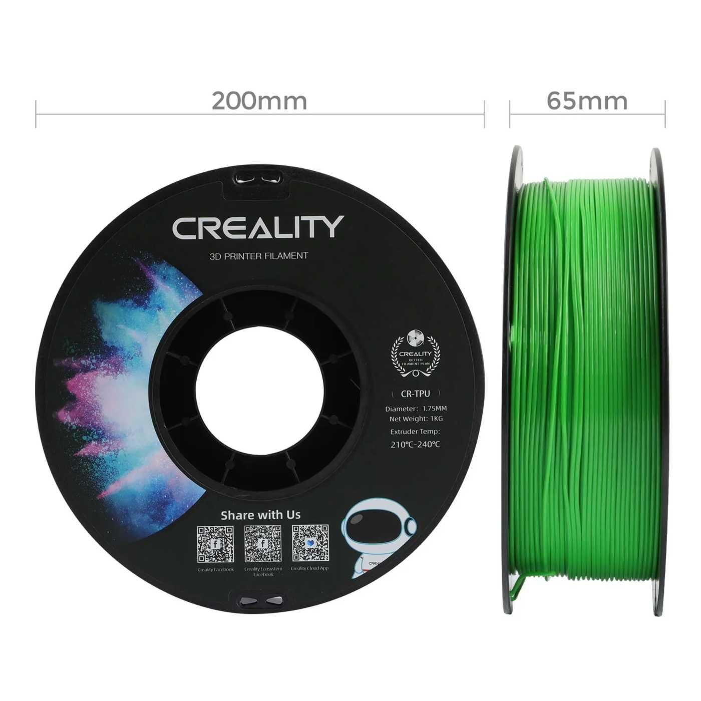 Оригінальний Creality CR-TPU філамент найвищої якості, колір: Зелений