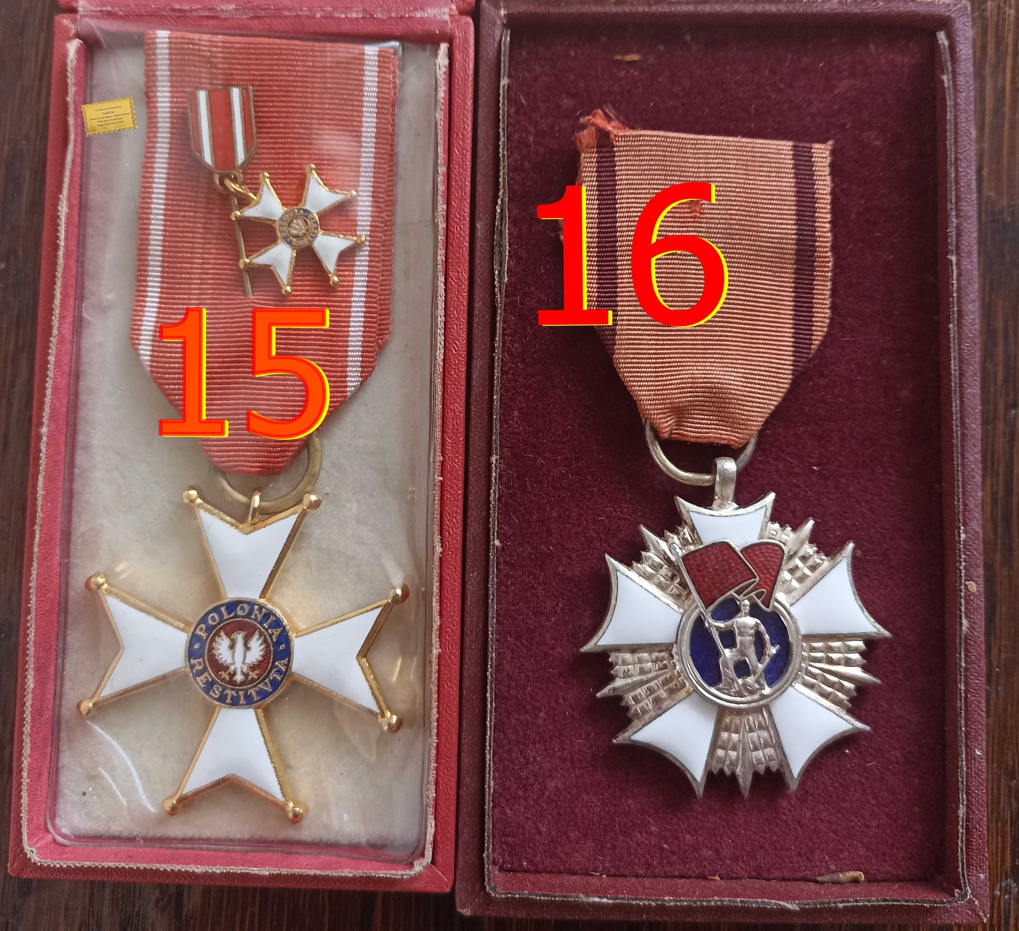 Medal Order Sztandaru Pracy Polonia Restituta Odznaczenie Krzyż Zasług