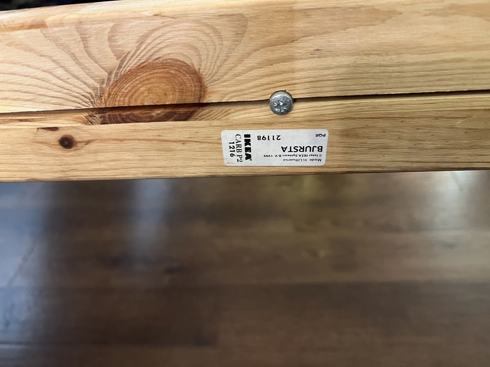 Duży stół rozkładany IKEA BJURSTA  175-260 x 95 cm czarno-brązowy