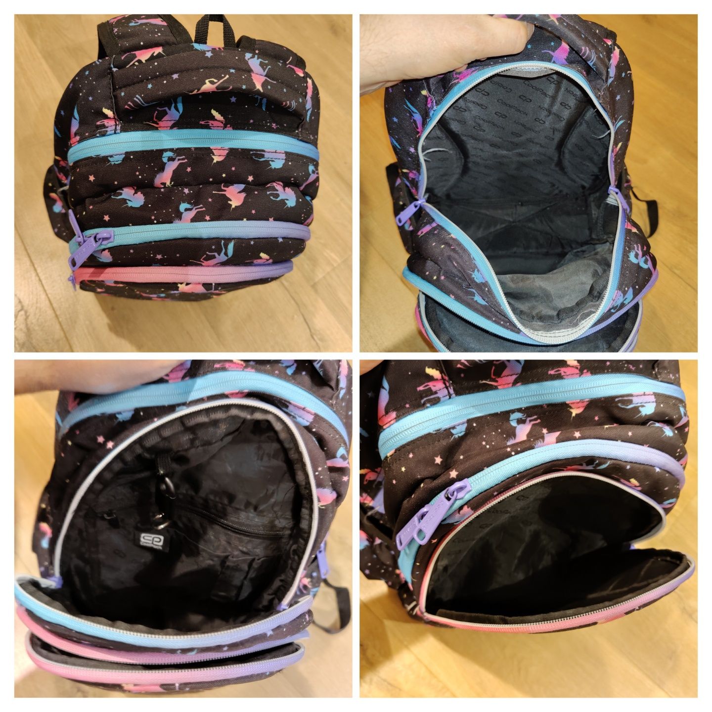 Plecak Coolpack JOY 21L Jednorożce -  Dark Unicorn dla dziewczynki 1-3