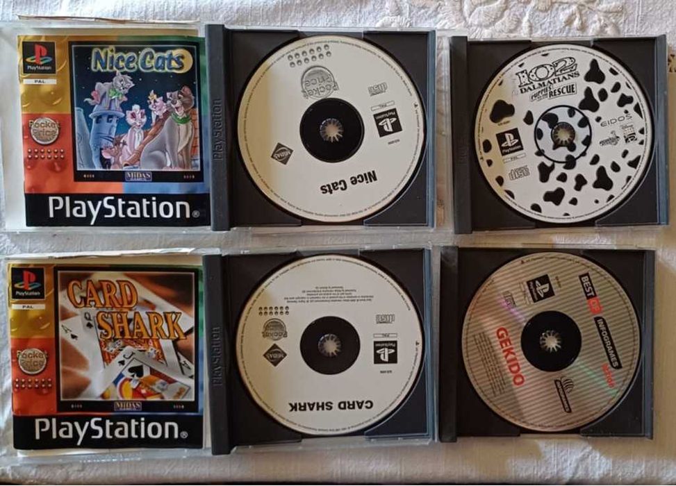 4 jogos raros PS1/PS2 originais em ótimo estado