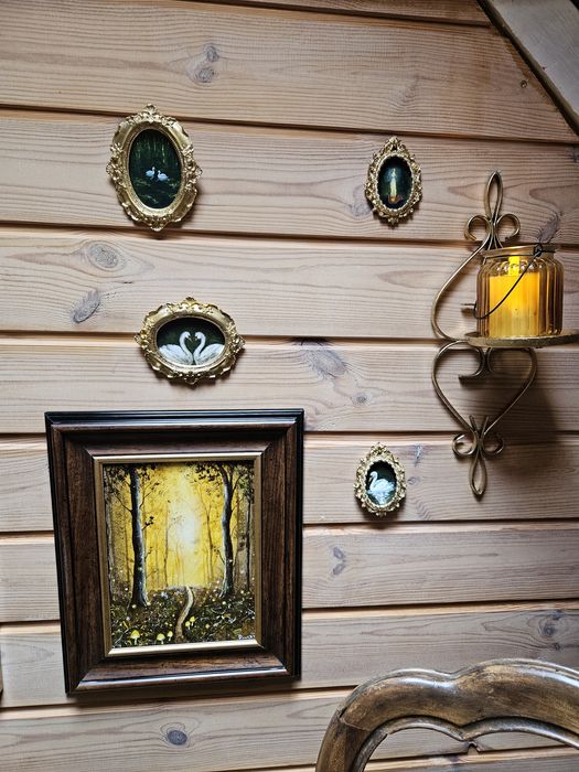 Obraz akrylowy jesienny las magiczny bajkowy 28x34