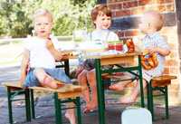 Ławka i stół dla dzieci na imprezy plenerowe Pinolino „Sepp”, 3 części