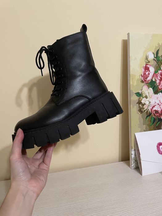 Черевики зимові жіночі берці, шкіра