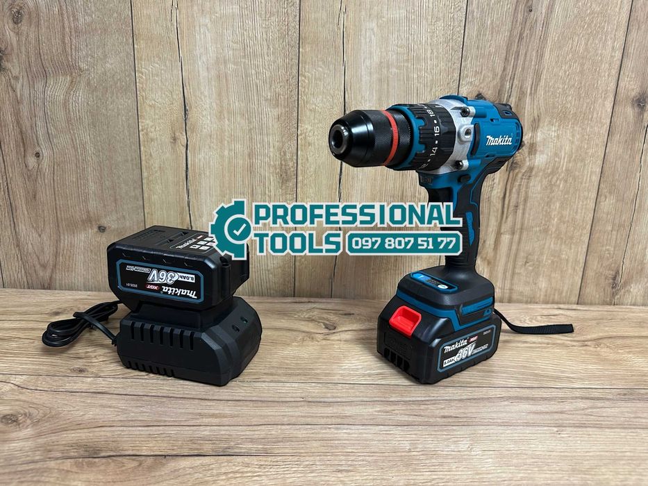 Акумуляторний Шурупокрут Makita DHP487BL має зажимний патрон 120Nm 13m