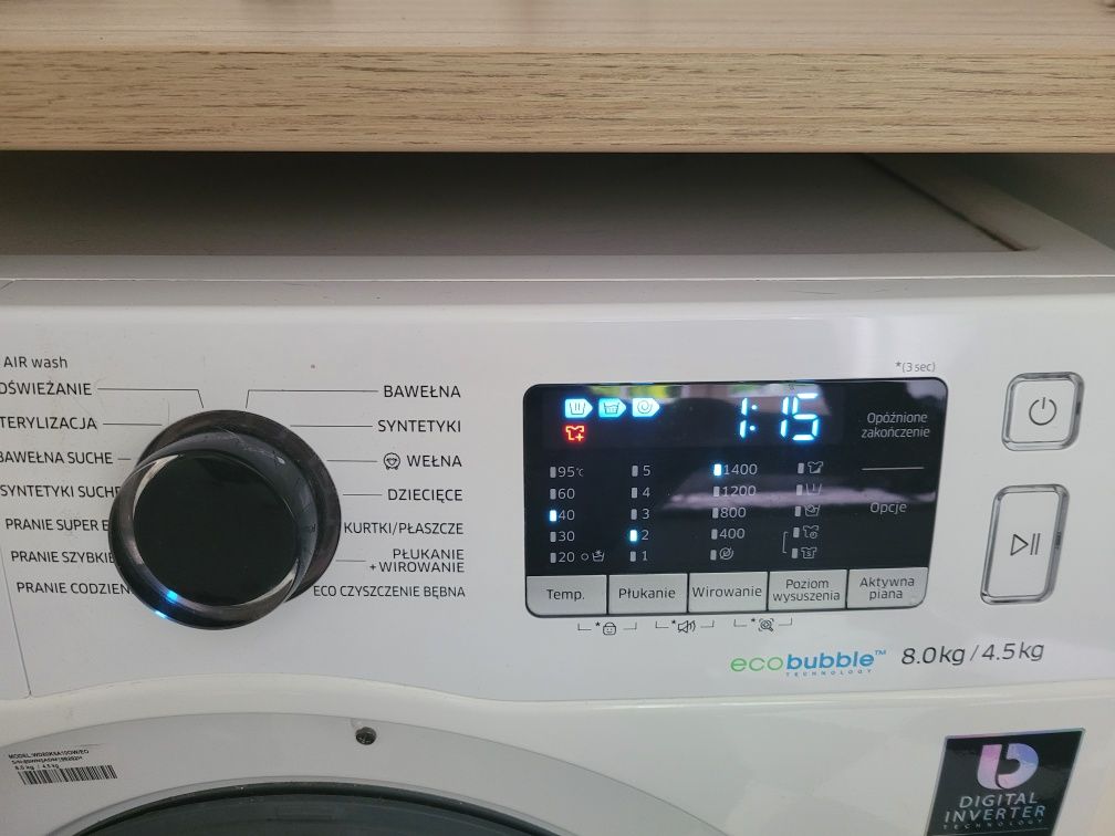 Pralko suszarka Samsung WD80K5A10OW/EO