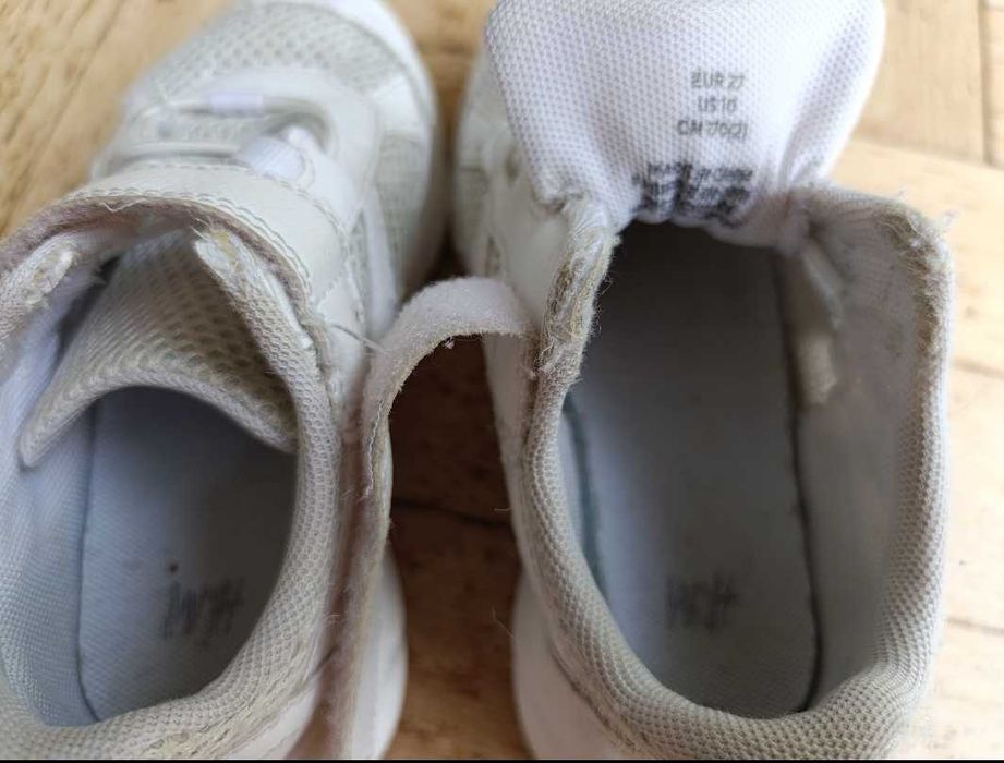 Adidasy dziecięce, białe, H&M, rozmiar EUR 27 buty sportowe