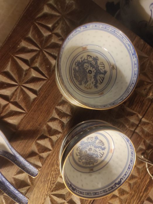 Serviço Chinês de Bago de Arroz Antigo.