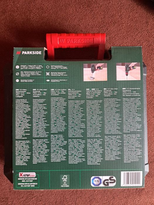 Wkrętarko-wiertarka Parkside bez ładowarki i akumulatora