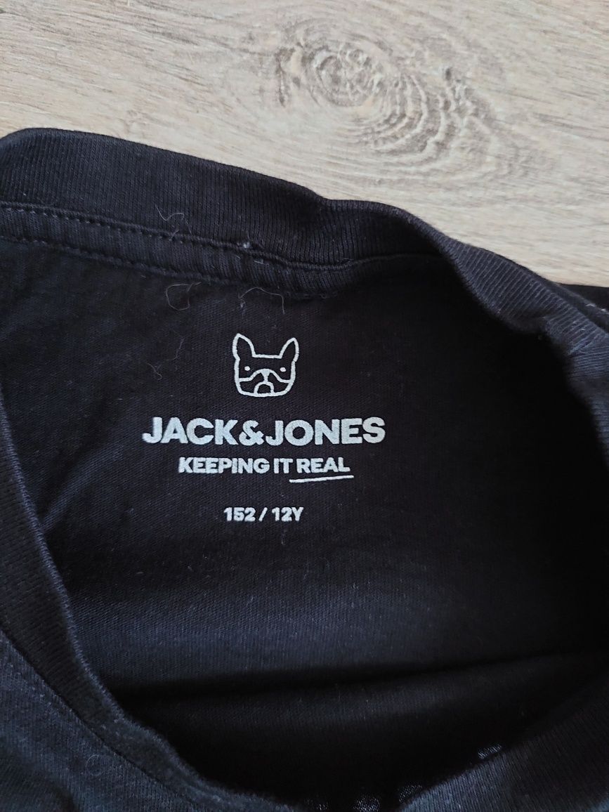 T-shirt koszulka bluzka Jack Jones 152 cm czarna