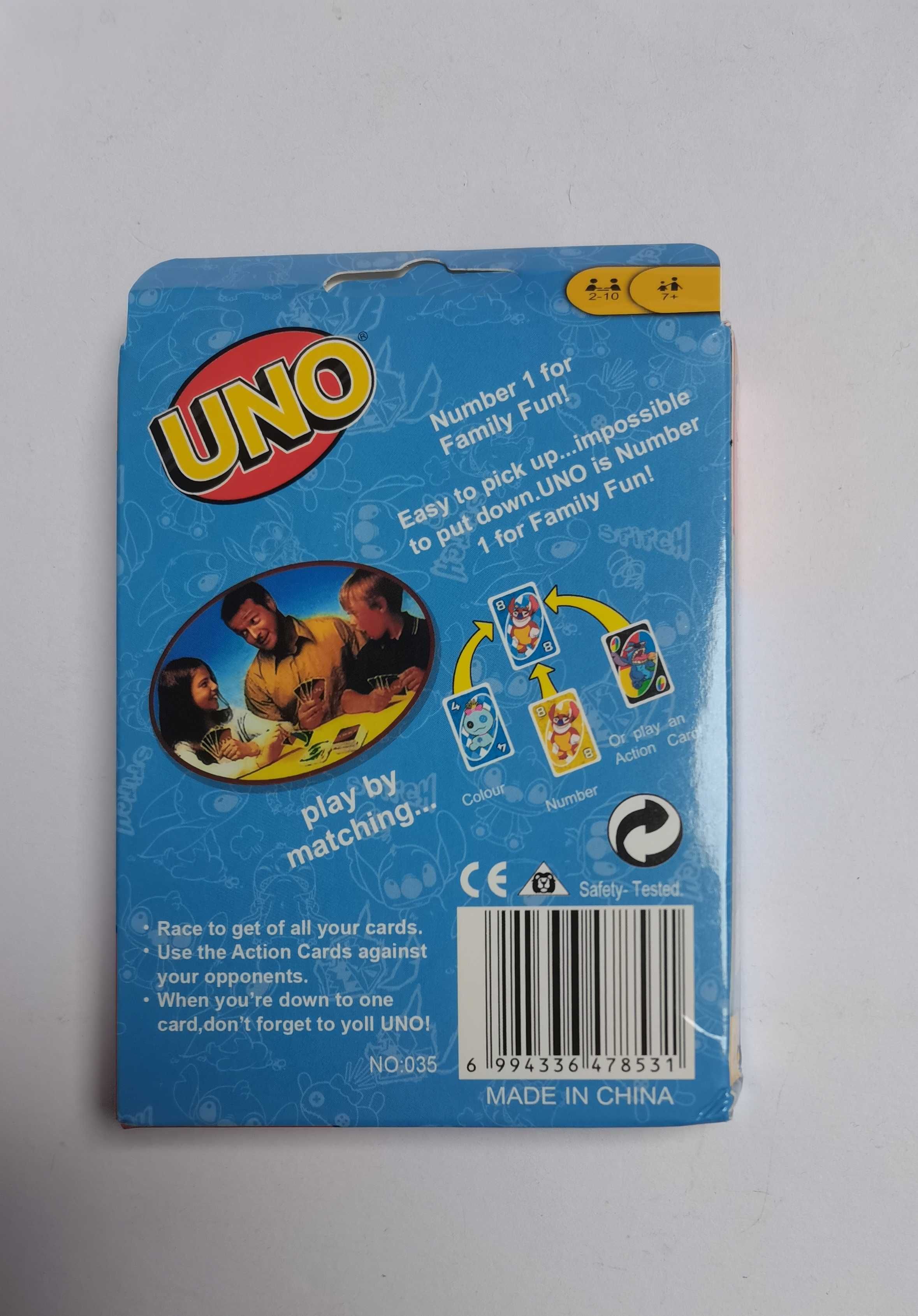 Gra karciana, karty UNO - edycja Lilo & Stitch