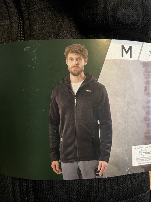 Męska bluza z kapturem czarna Parkside polarowa podszewka XXL