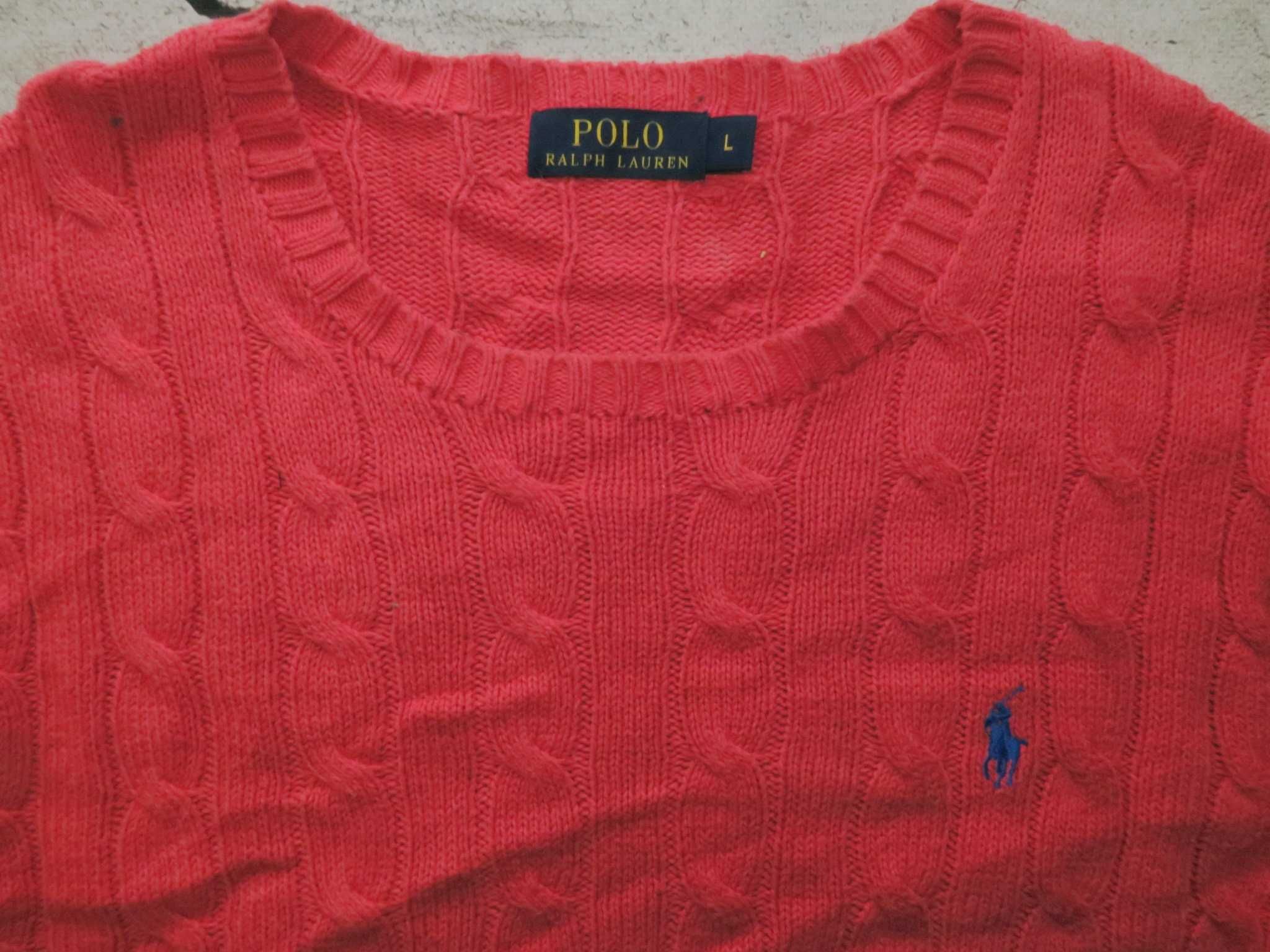 Ralph Lauren sweter męski warkocz nowsze kolekcje L/XL