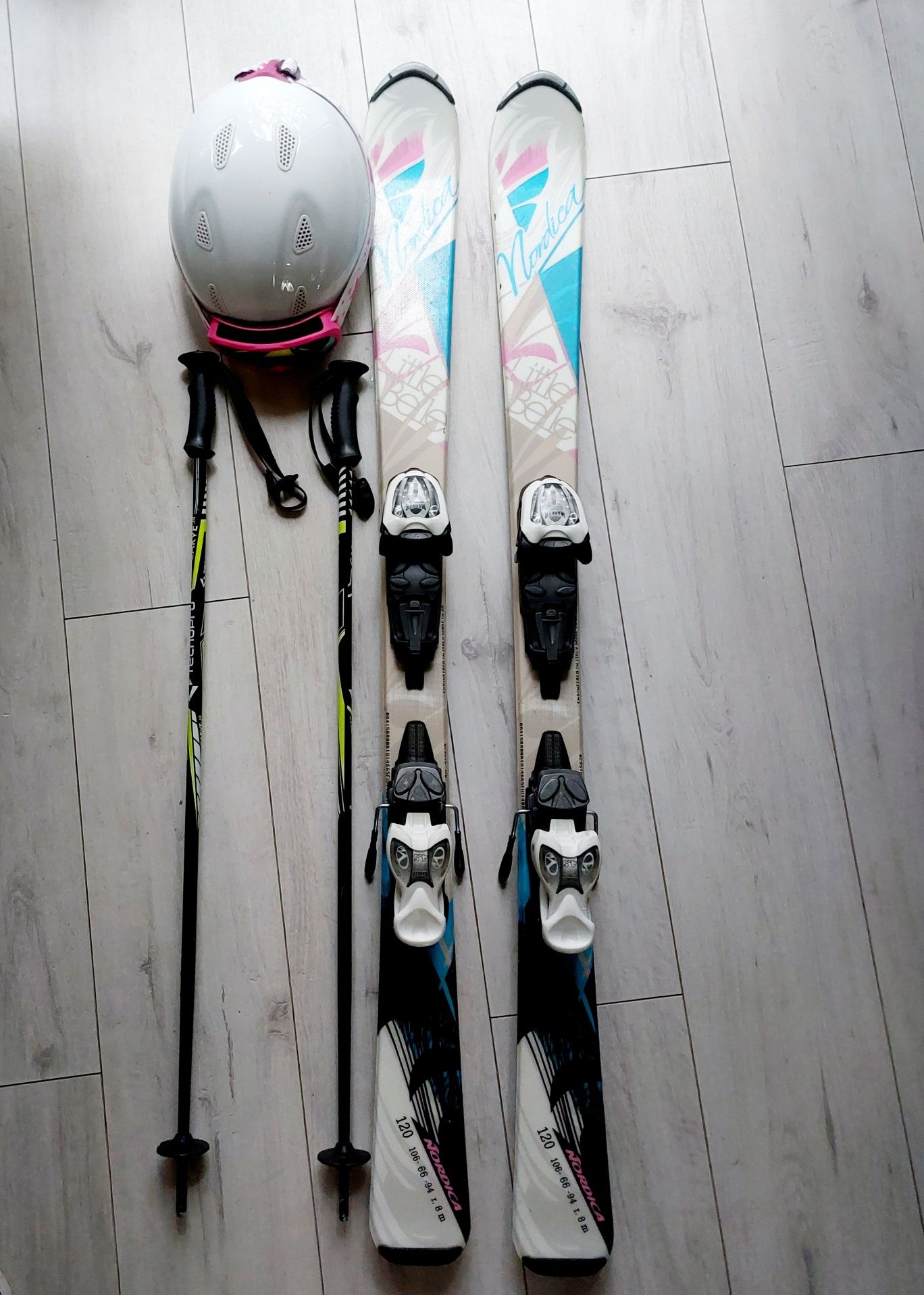 Komplet narciarski narty dla dziecka zielona góra