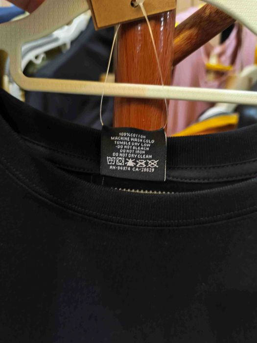 Stussy,Męska czarna koszulka z nadrukiem letnim, rozmiar L