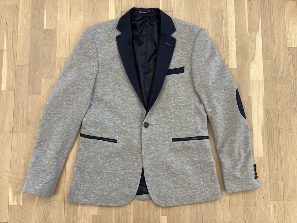 Marynarka Jeel Jeans szara łaty casual święta