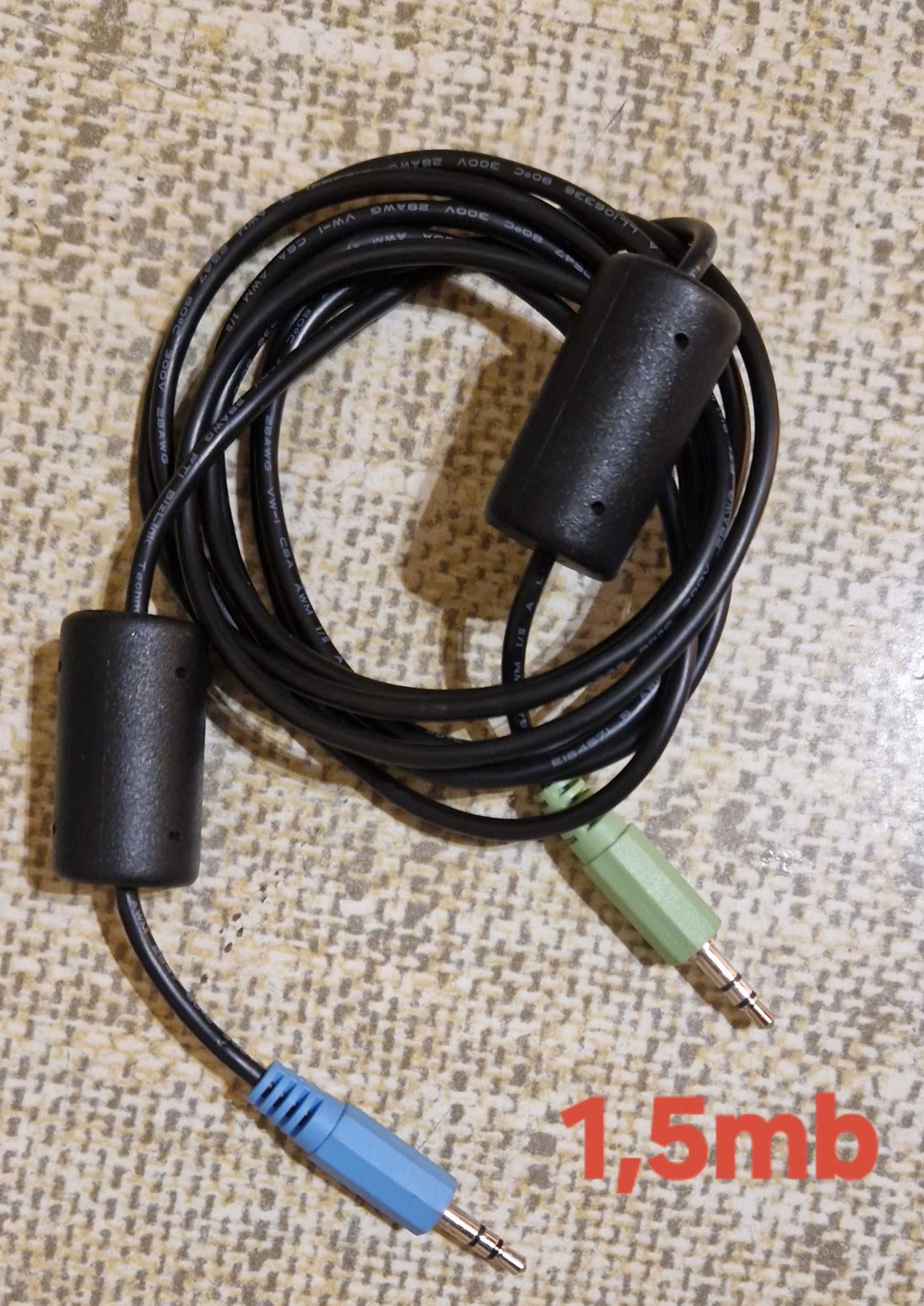 Kabel audio AUX 2x3,5 jack do połączeń sprzętu audio z elektroniką