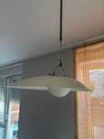 Stylowa włoska lampa wisząca - szklany klosz, regulowana
