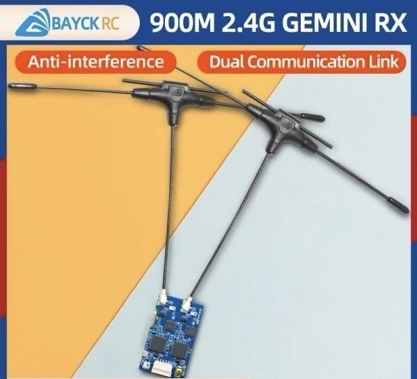 Приймач дводіапазонний BAYCK Dual Band Gemini RX ELRS 915MГц/2.4ГГц