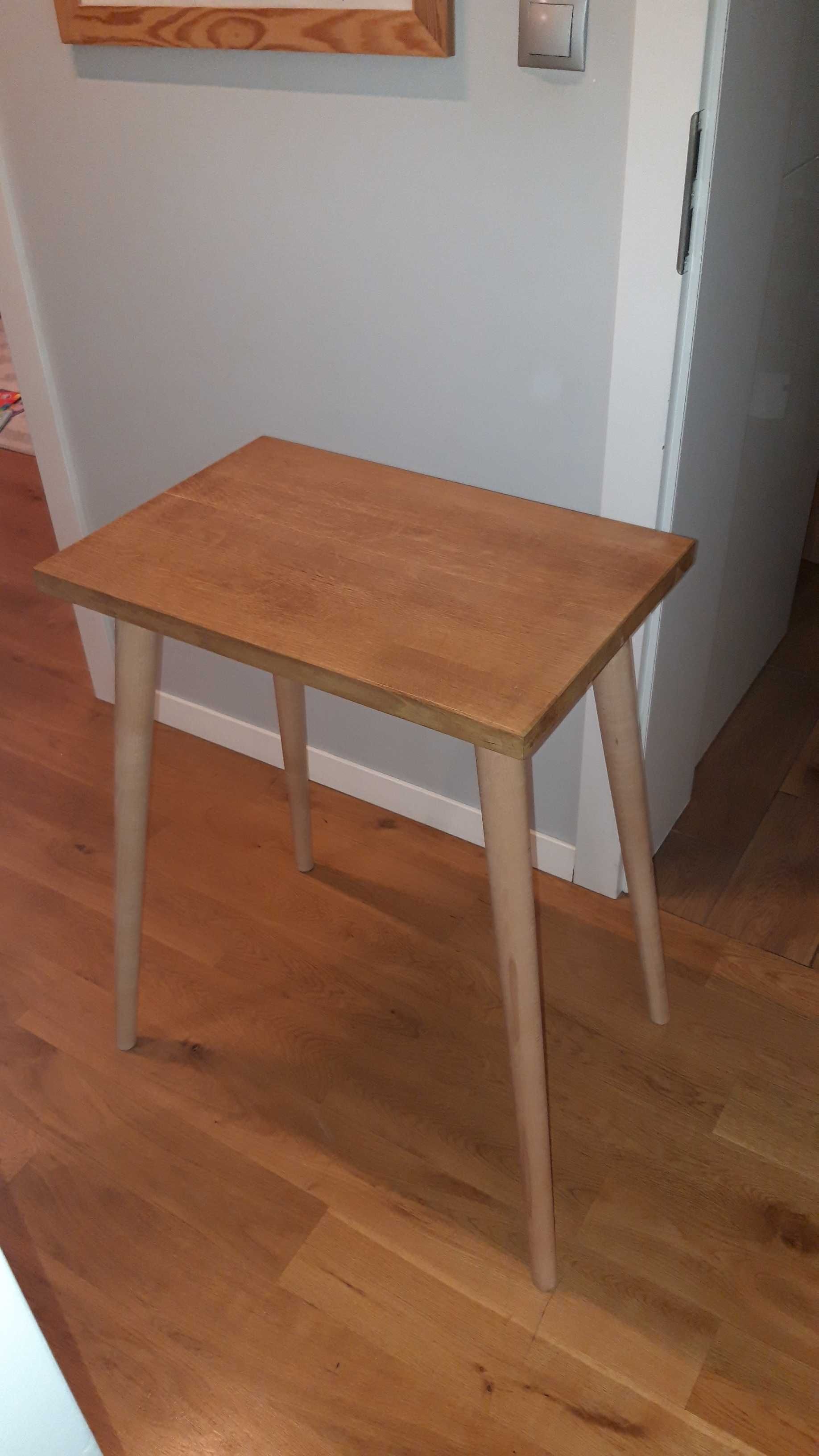 Mini biurko, biureczko, stolik, lite drewno, dąb