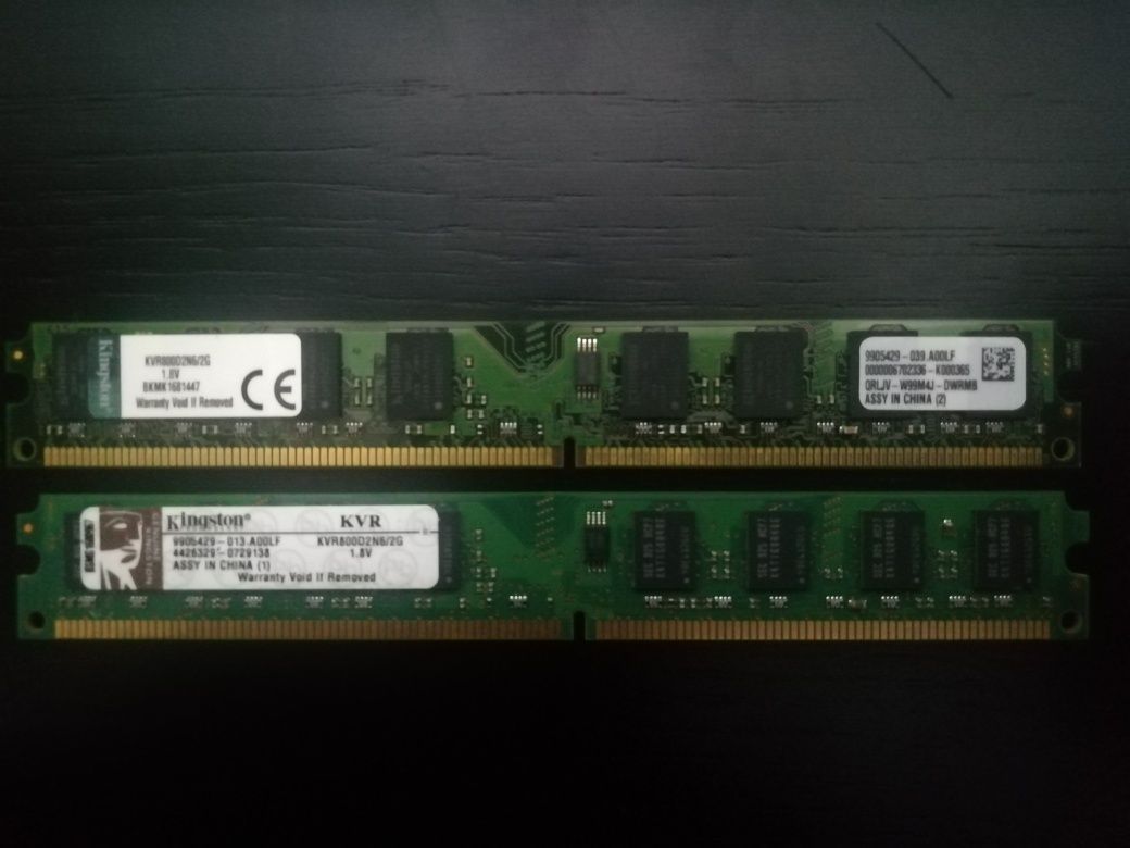 Memoria RAM Kingston DDR2 800MHz, 2 x 2Gb