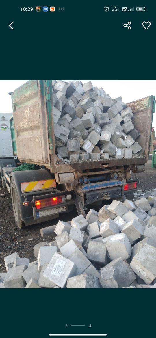 Beton kostka betonowa gruz betonowy