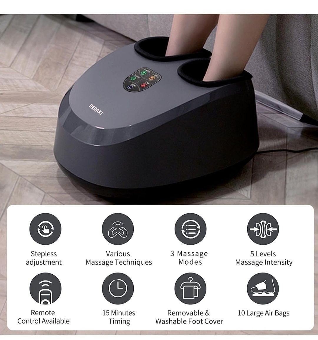 DEDAKJ Masażer do stóp, kompresja cieplna Shiatsu