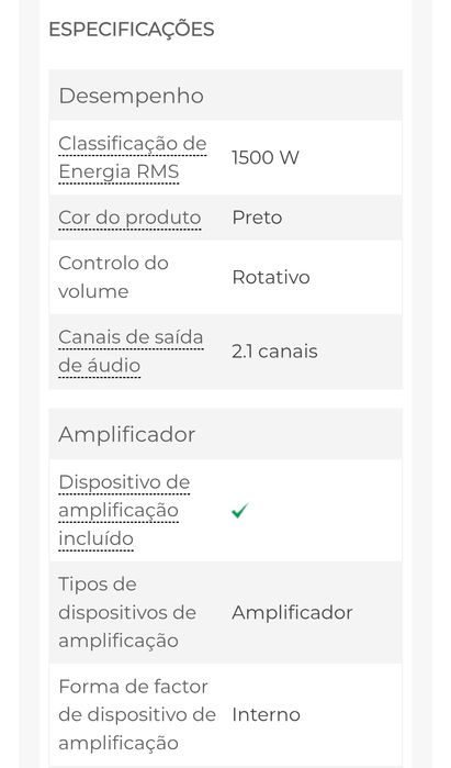 Power Dynamics Sistema de som ativo  1500w