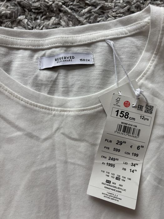 4f RESERVED Koszulka polo i bluzka NOWE Z METKĄ Rozmiar 158