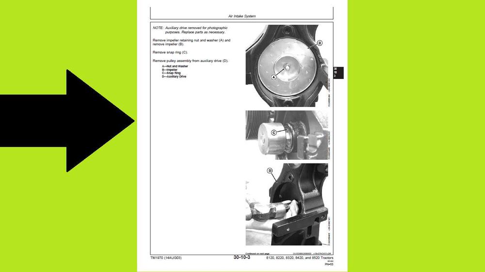 John Deere 8120, 8220, 8320, 8420, 8520 instrukcja napraw