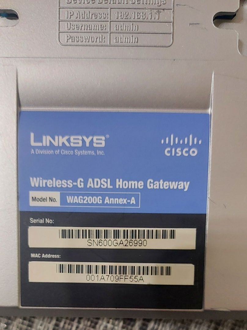 Router WI-FI Linksys