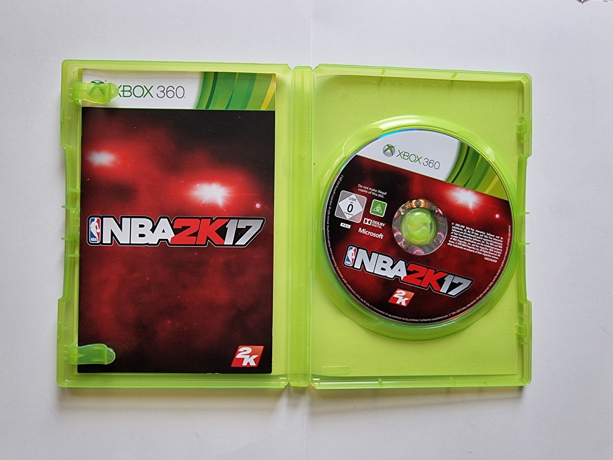 NBA 2k17 xbox 360 dobry stan