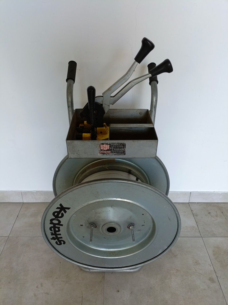 Bandownica, odwijacz do spinania palet / wózek, taśma i spinki 4000szt