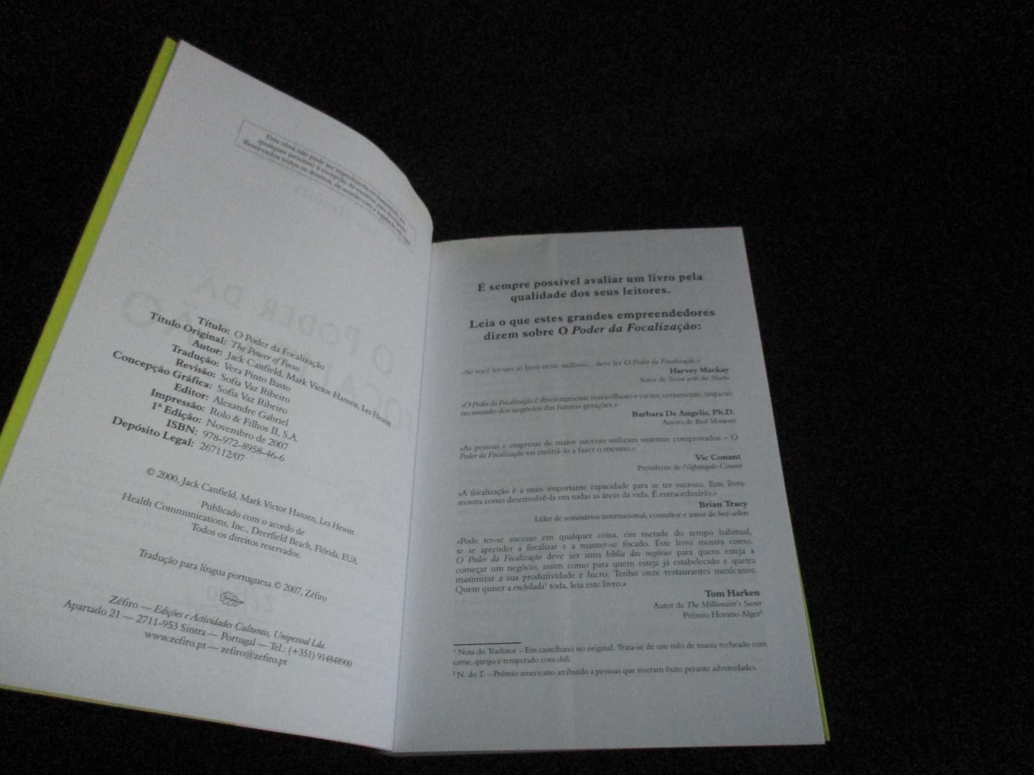 Livro O Poder da Focalização Jack Canfield