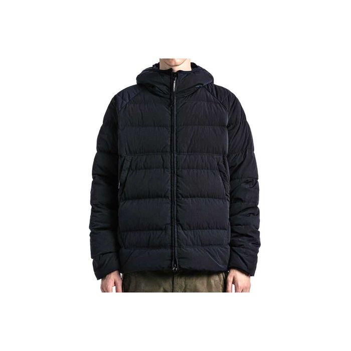 Куртка пуховик C.P. Company Eco-Chrome R Goggle Down Jacket Navy
