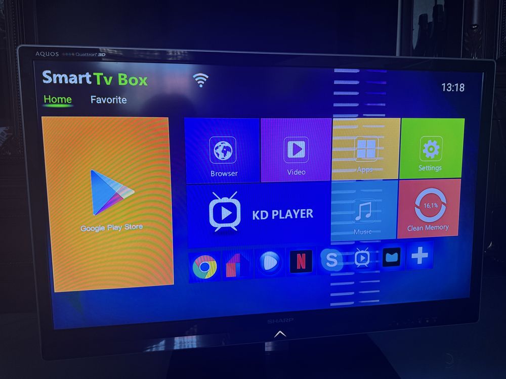 Телевізор Sharp AQUOS 40” + Android TV Box X96