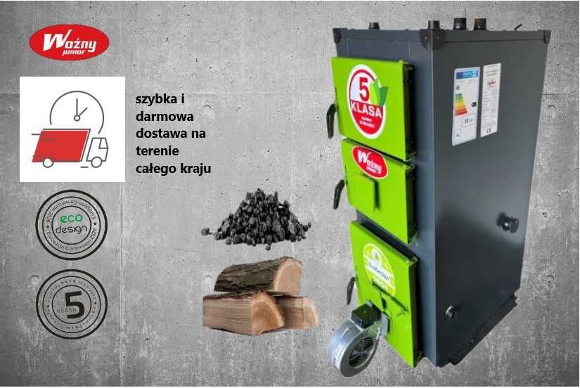 Piec na węgiel kocioł na drewno 18kW 5 klasa 150-200m2 kotły