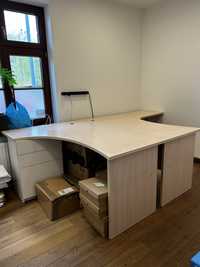 biurka narożne - dwie sztuki, eleganckie, komplet