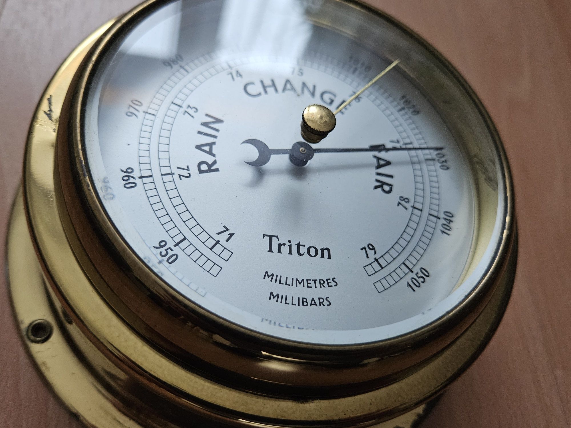 Barometr okrętowy mosiężny Triton marynistyczny