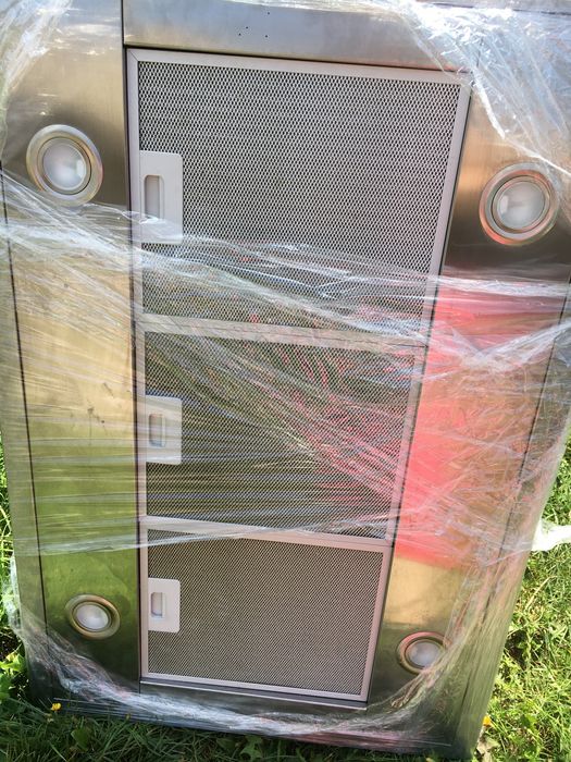 Okap wyspowy, inox, Amica, duży