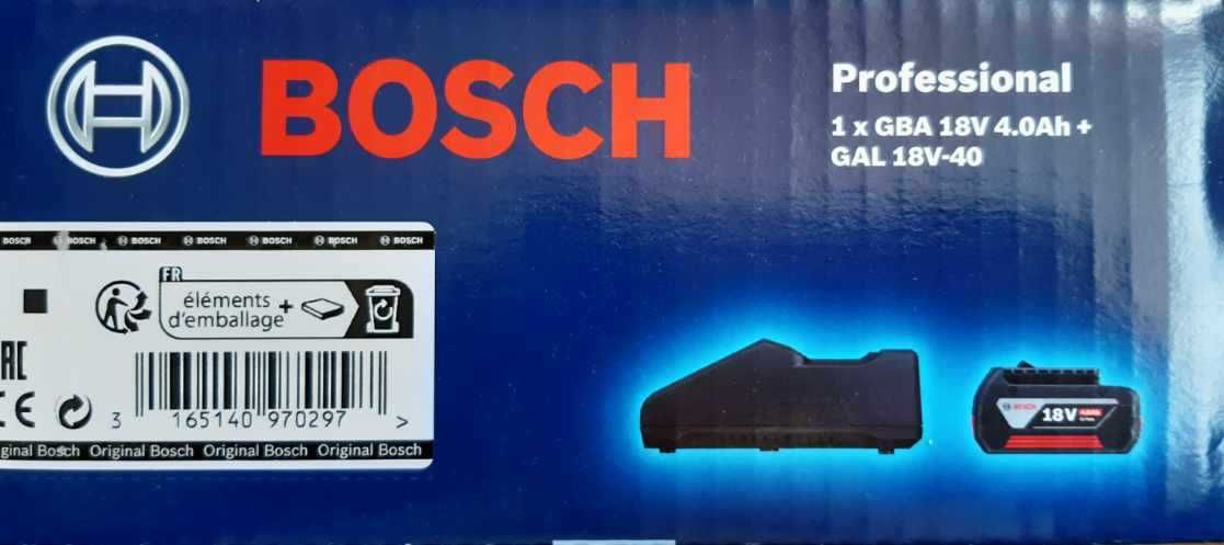 Bosch Pro - zestaw akumulator 18V 4.0Ah + ładowarka 18V-40